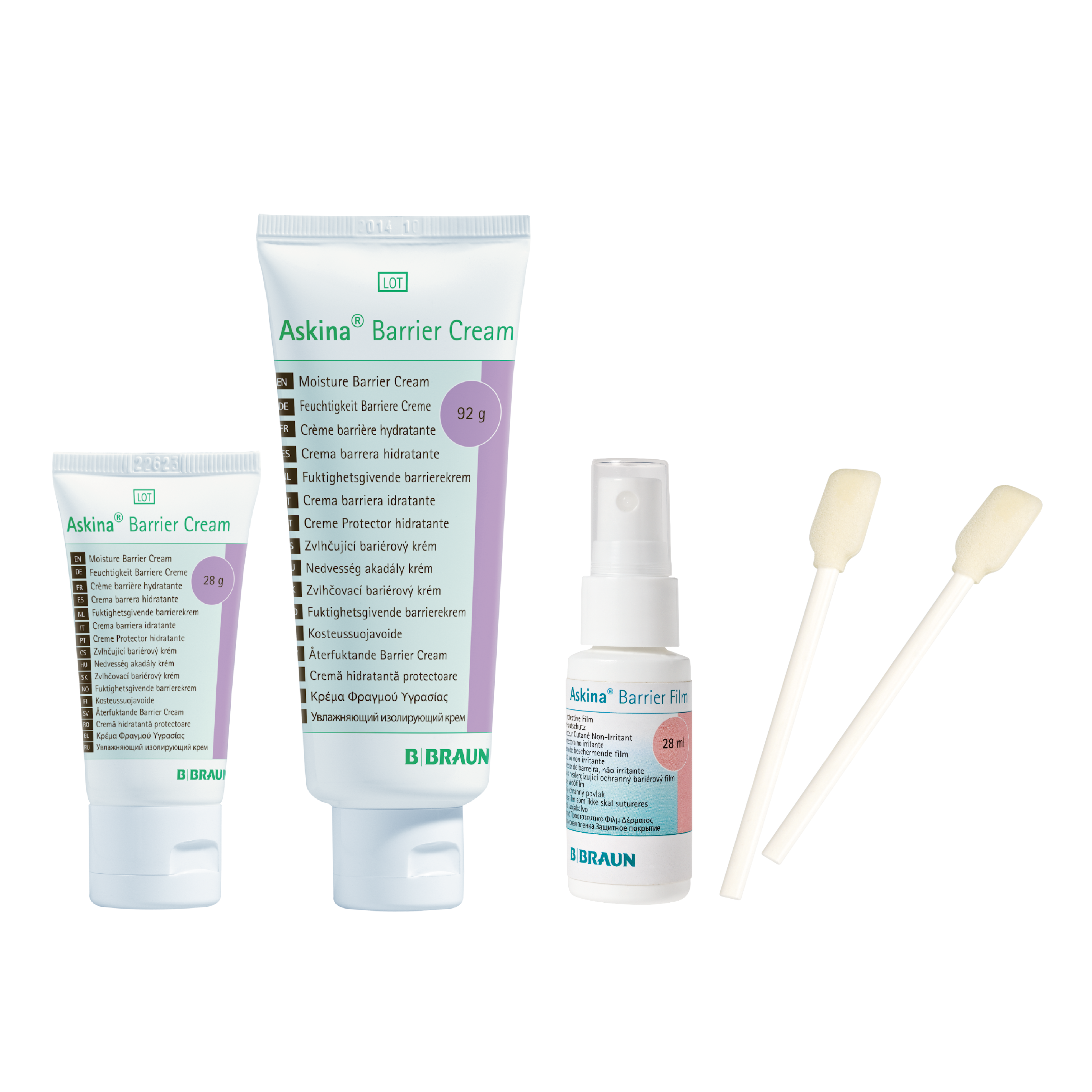 Askina® Barrier Cream, Askina® Barrier Film, Askina® Barrier Swab